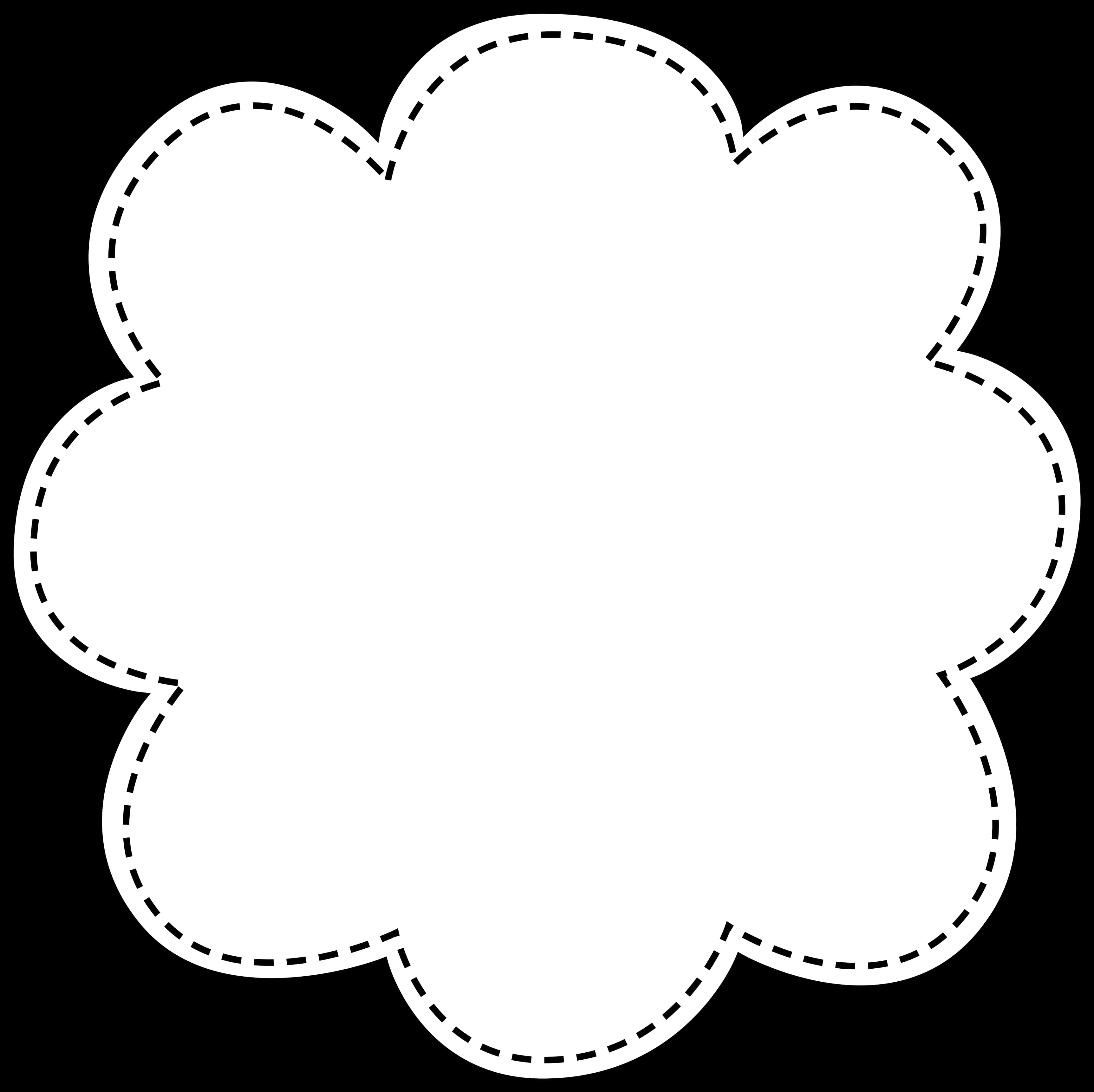 Flower Outline Shape Graphic PNG Image