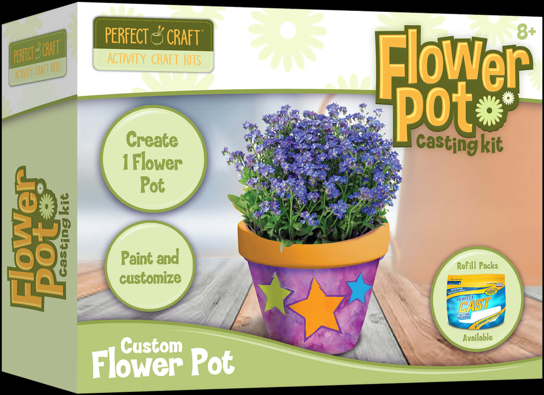 Flower Pot Casting Kit Packaging PNG Image