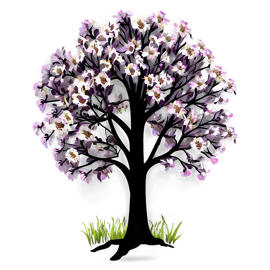 Flower Tree In Meadow Png Spo94 PNG Image