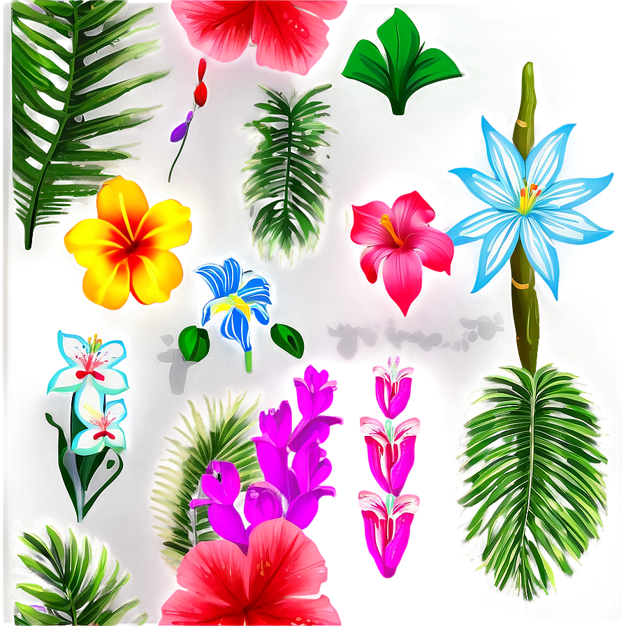 Flowering Tropical Plants Png 6 PNG Image