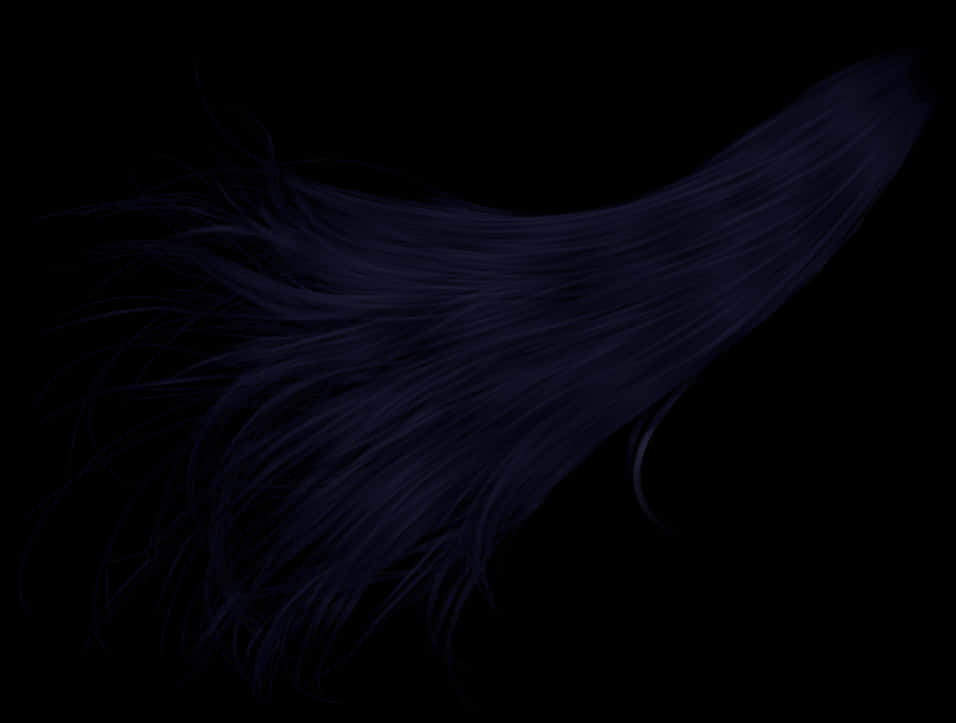 Flowing Long Black Hairon Dark Background PNG Image