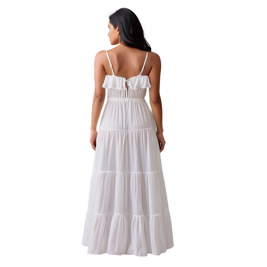 Flowy White Maxi Dress Png 61 PNG Image