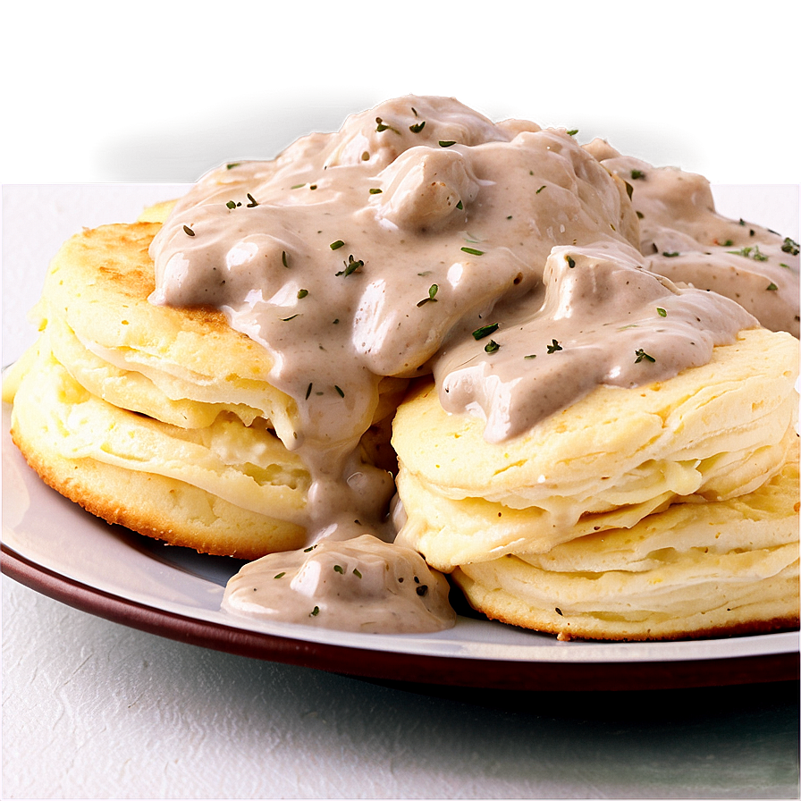 Fluffy Biscuits And Gravy Png Orq PNG Image