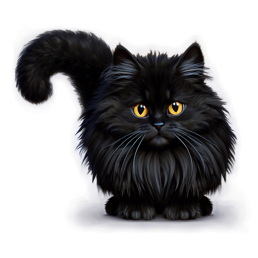 Fluffy Black Cat Png 56 PNG Image