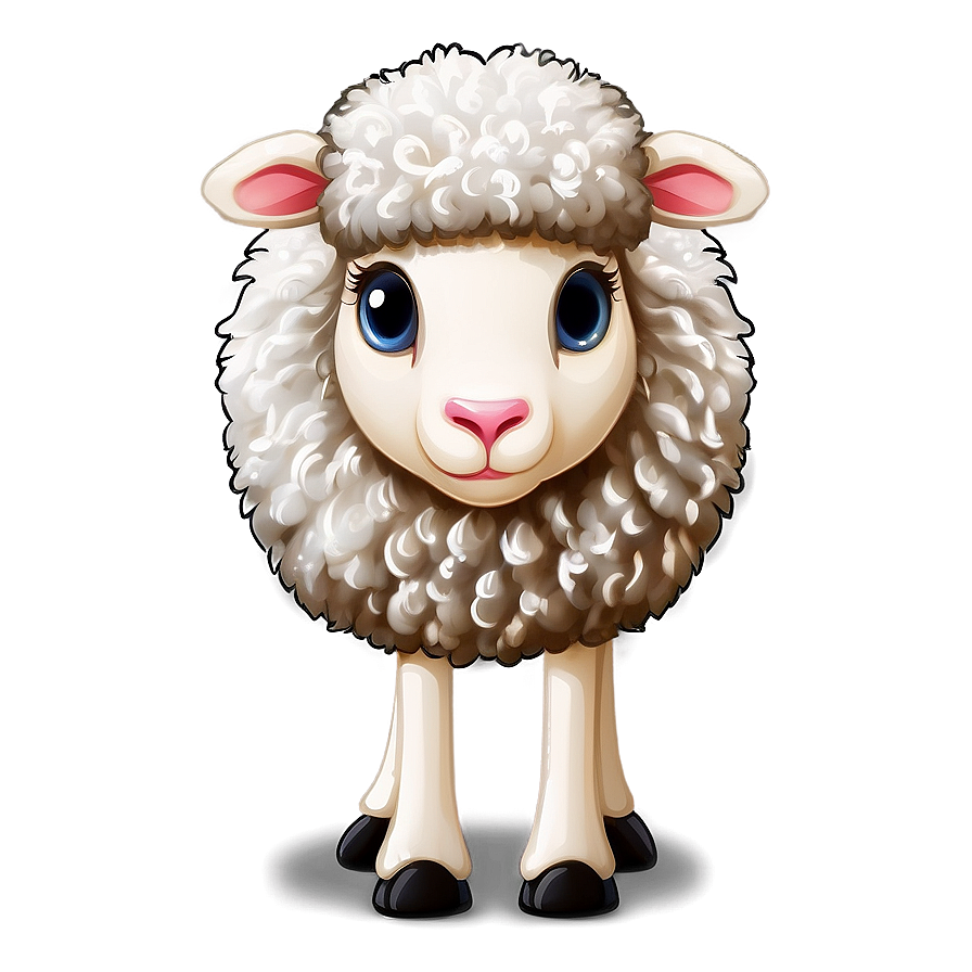 Fluffy Cartoon Sheep Png 06272024 PNG Image