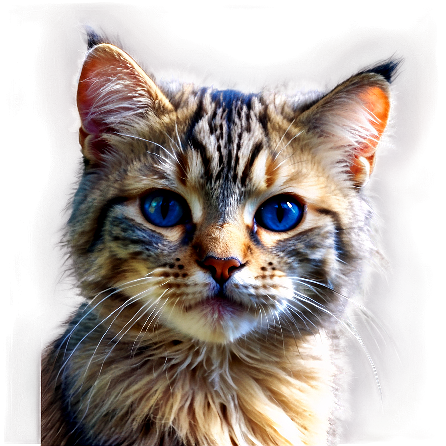 Fluffy Cat Drawing Png Eih27 PNG Image