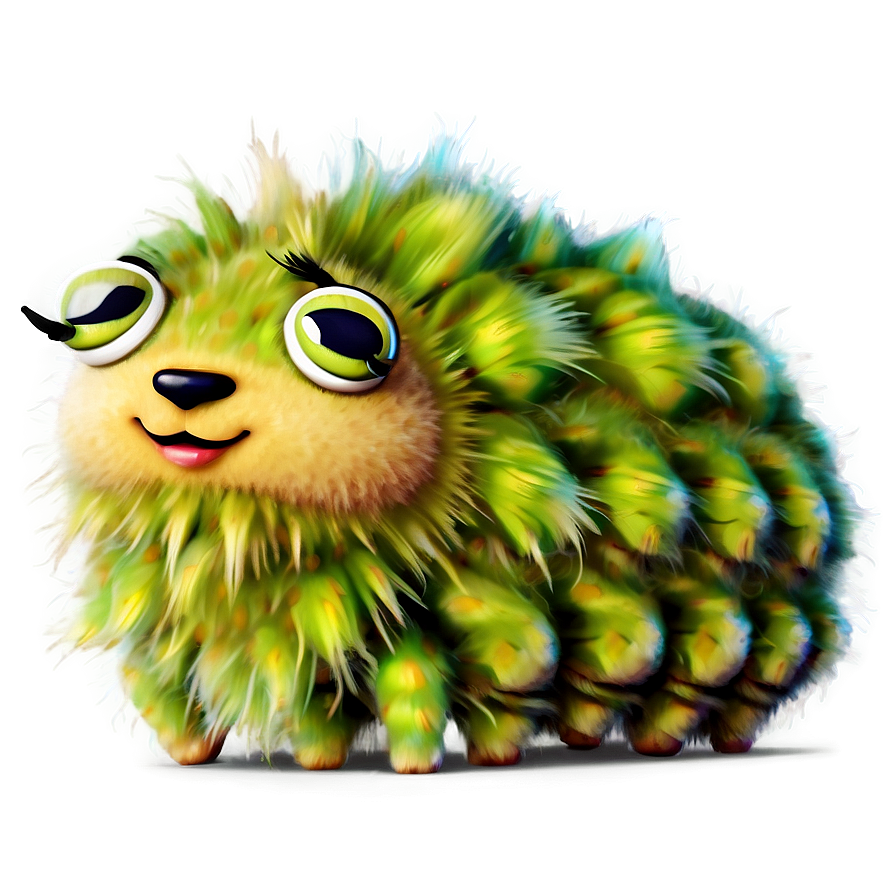 Fluffy Caterpillar Cute Png 05232024 PNG Image