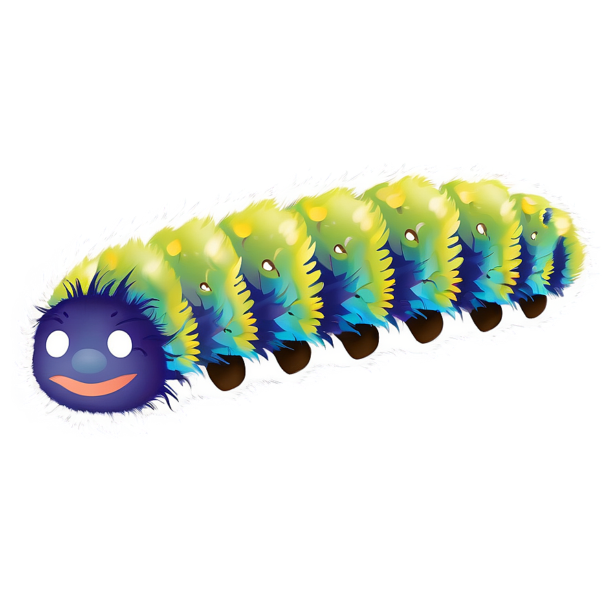 Fluffy Caterpillar Cute Png Skk PNG Image