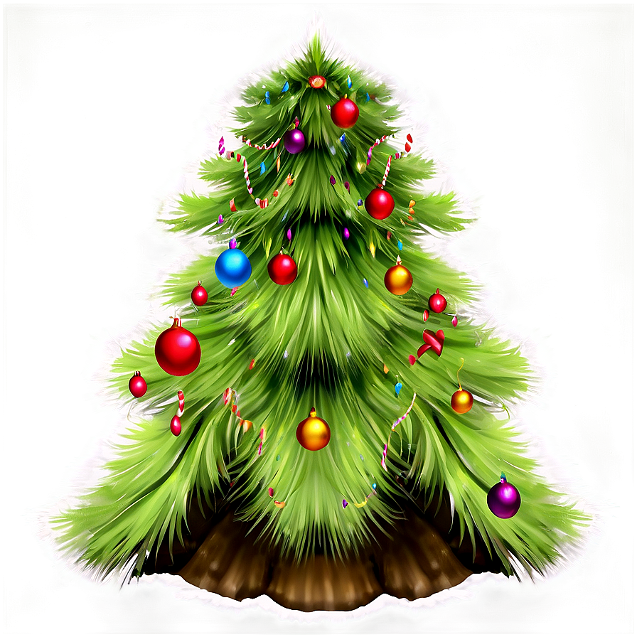 Fluffy Christmas Tree Image Png Pnl PNG Image