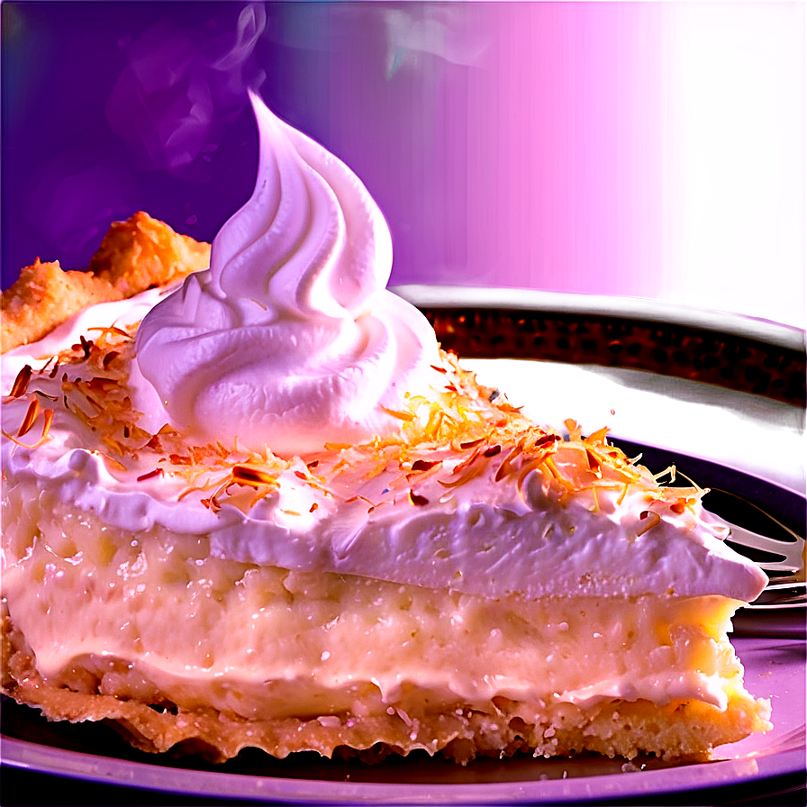 Fluffy Coconut Cream Pie Png Dut PNG Image