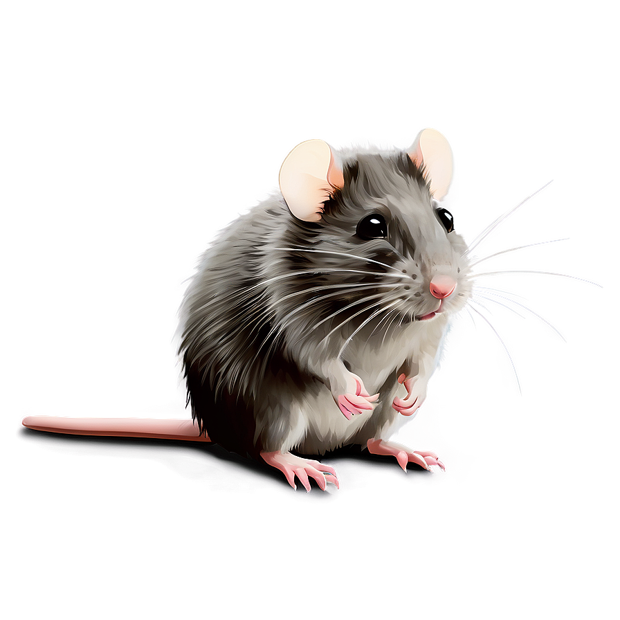 Fluffy Cute Rat Png Spm53 PNG Image