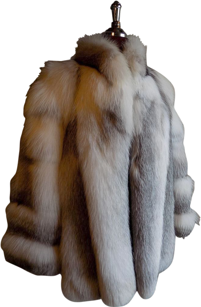 Fluffy Fur Coaton Mannequin PNG Image