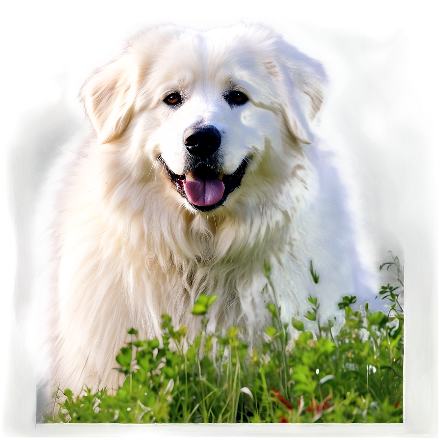 Fluffy Great Pyrenees In Field Png 60 PNG Image