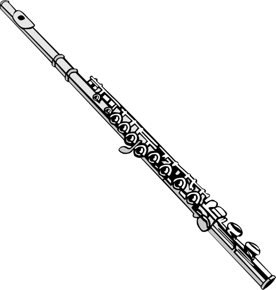 Flute Silhouette Black Background PNG Image