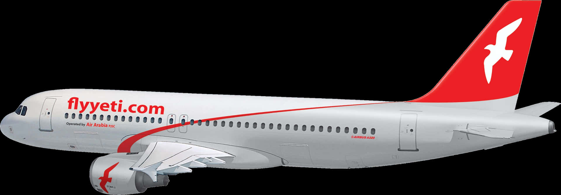 Fly Yeti Airplane Side View PNG Image