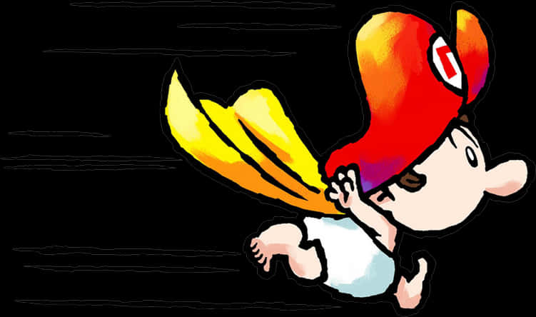 Flying Baby Cartoon Character PNG Image