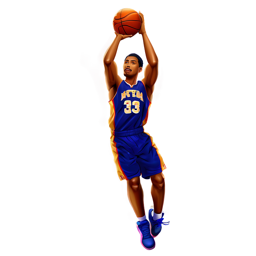 Flying Basketball Player Cartoon Png Rbf98 PNG Image