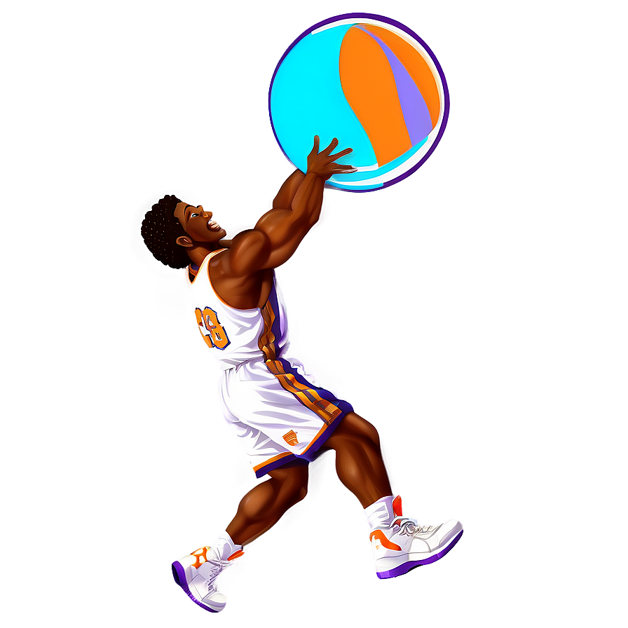 Flying Basketball Player Cartoon Png Rvp PNG Image