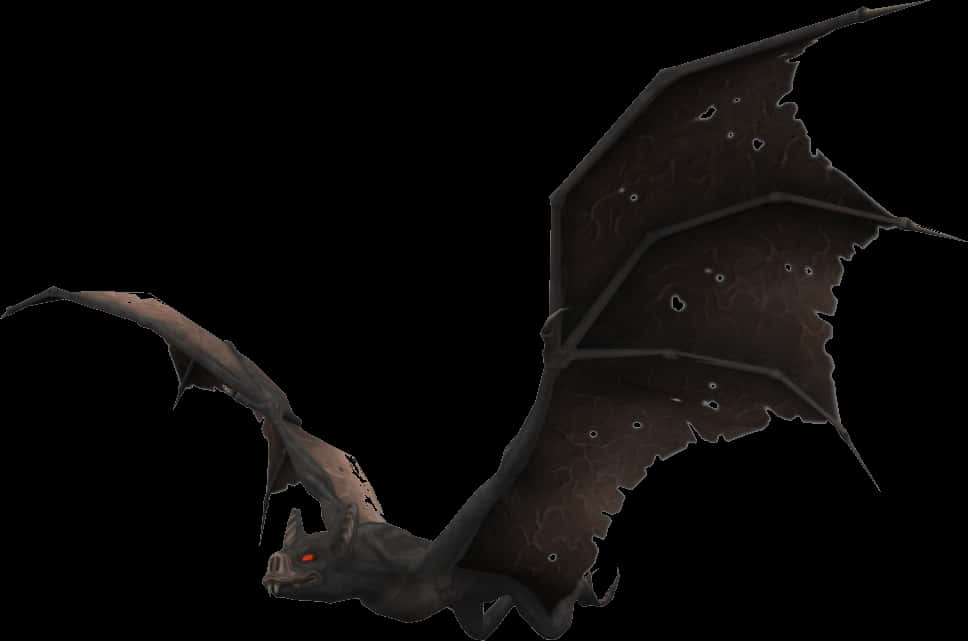 Flying Bat Silhouette PNG Image