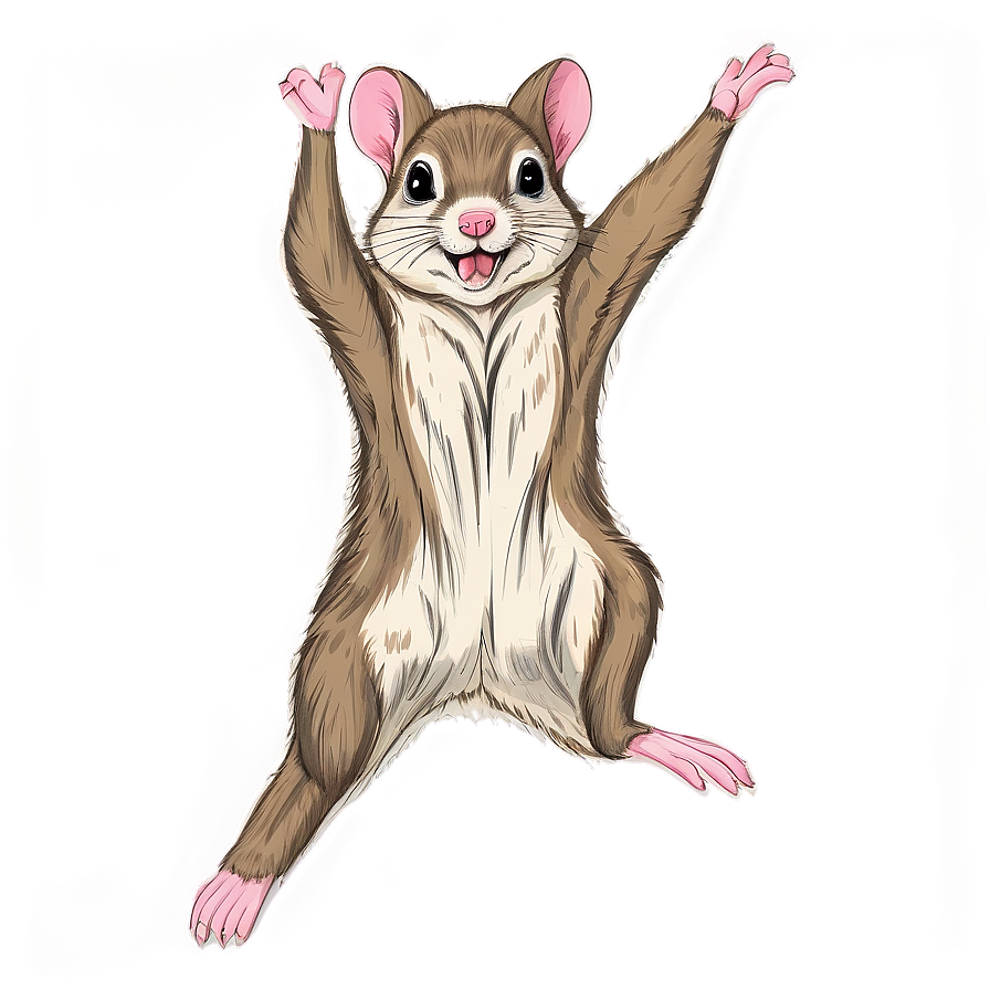 Flying Squirrel Drawing Png Kgw57 PNG Image