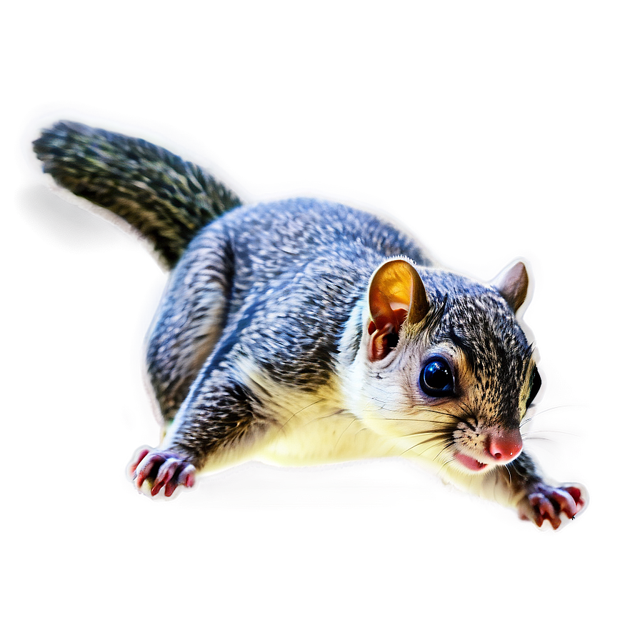 Flying Squirrel With Leaves Png Kla28 PNG Image