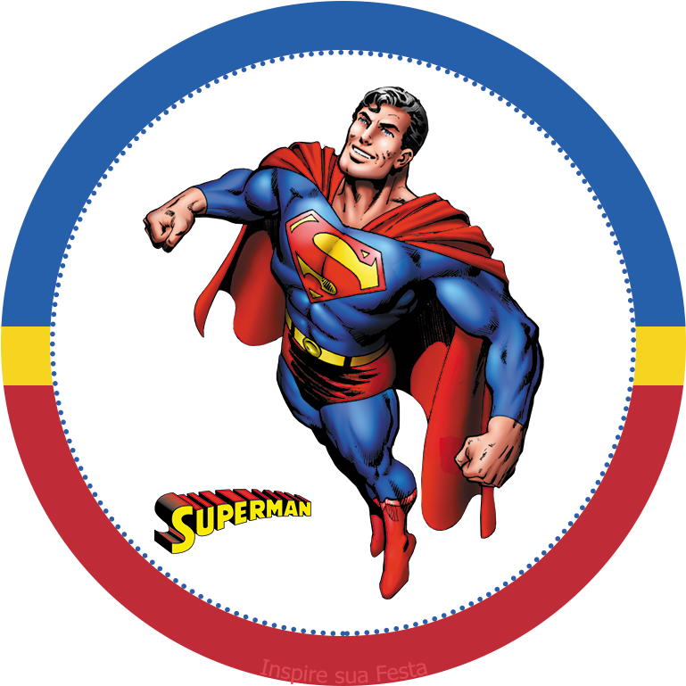 Flying Superman Illustration PNG Image