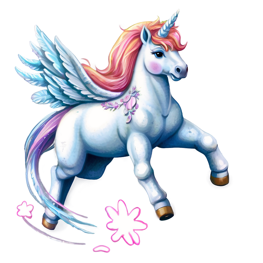 Flying Unicorn Png Hnn PNG Image