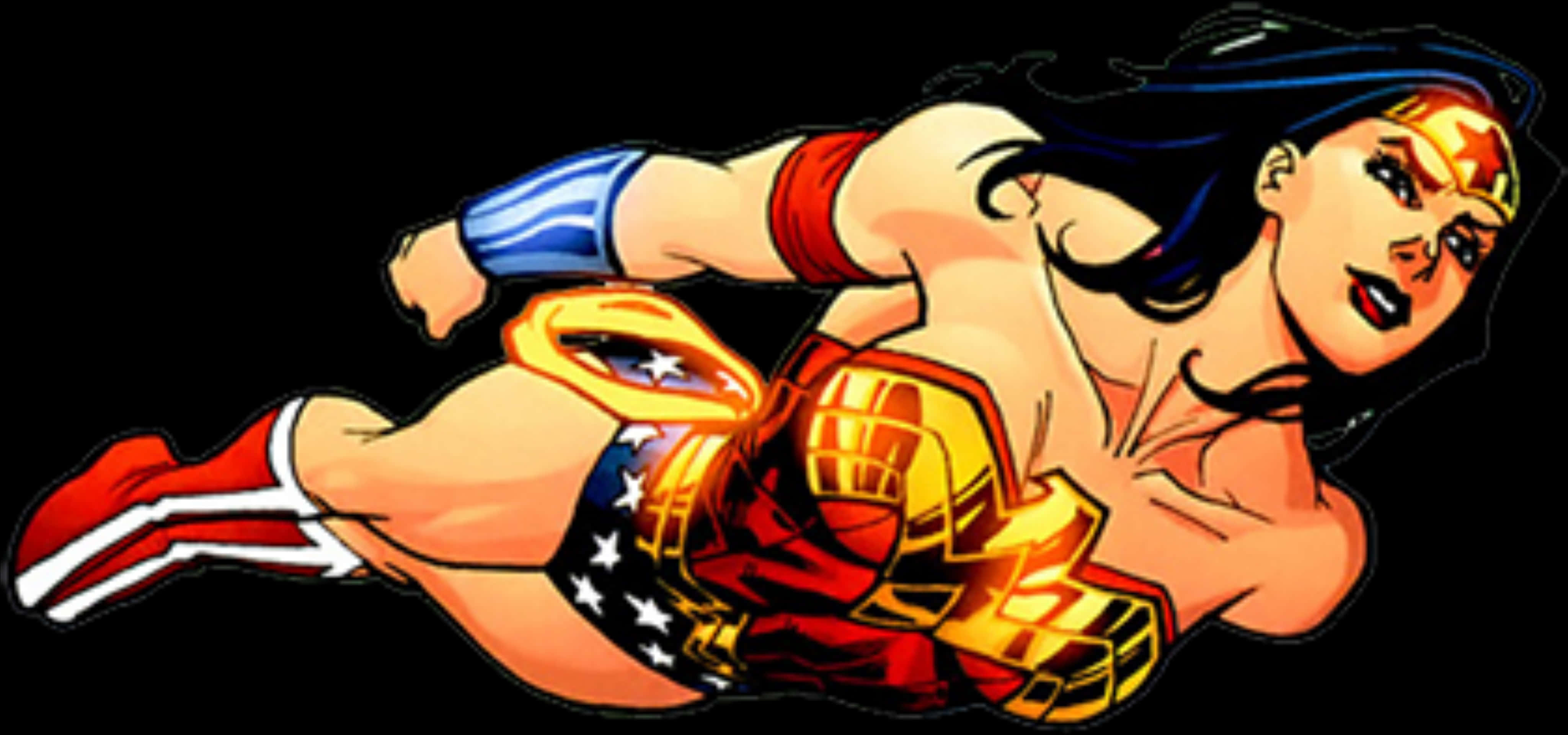 Flying Wonder Woman Animated PNG Image