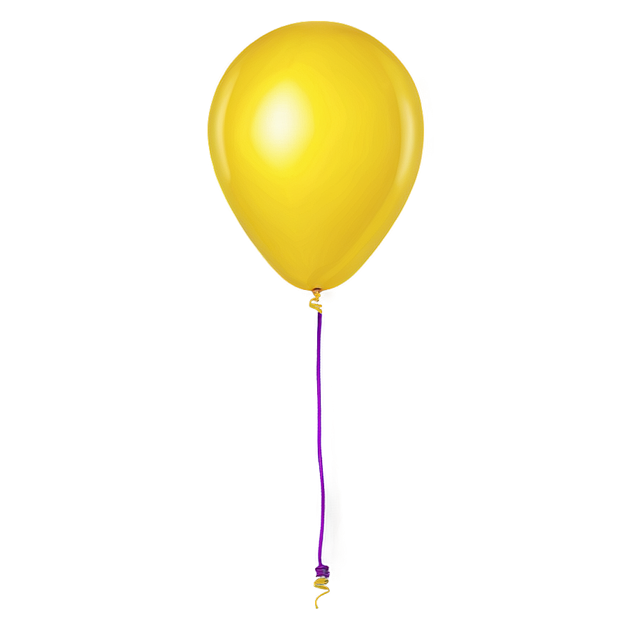 Flying Yellow Balloon Png Bgb PNG Image