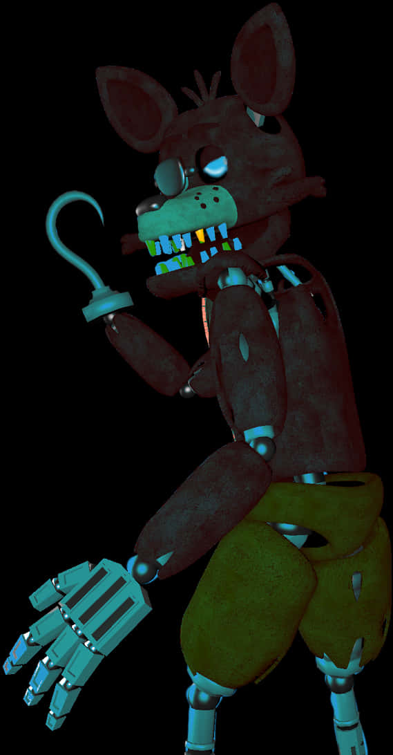 Fnaf_ Foxy_ Character_ Render PNG Image