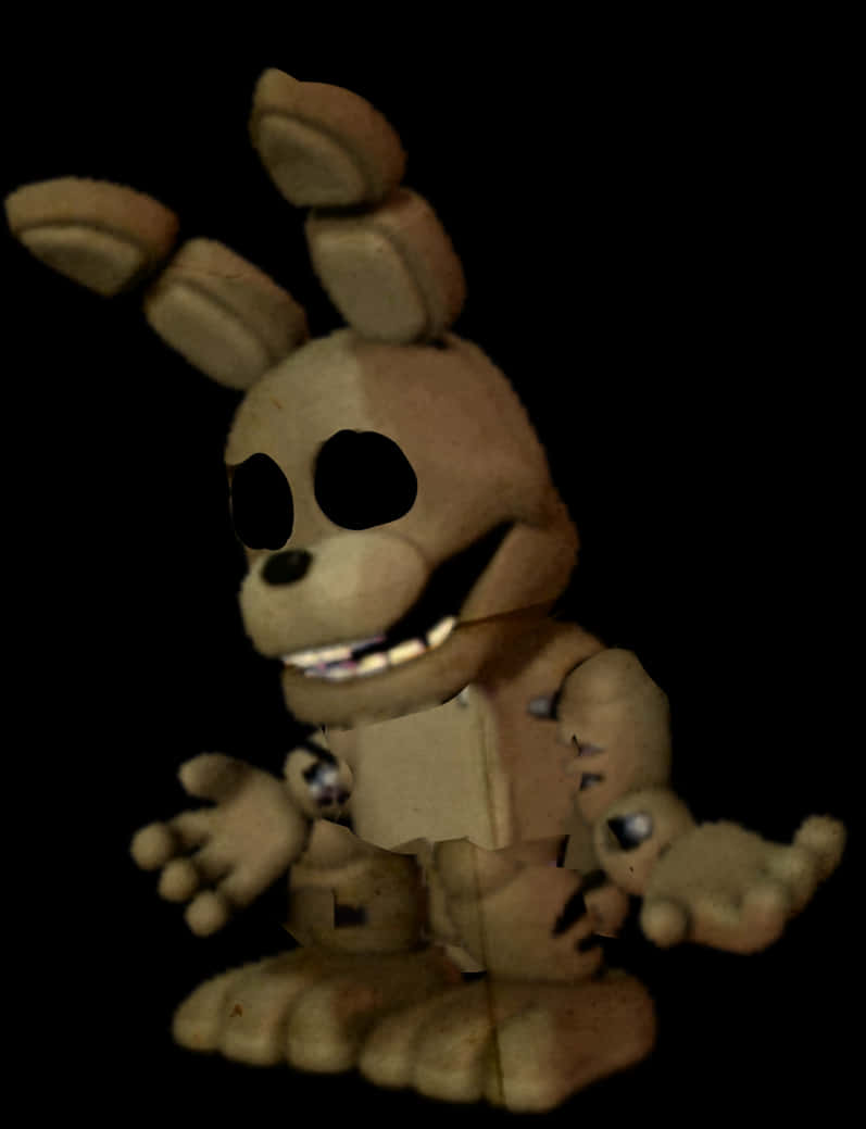 Fnaf Plushtrap Figure Dark Background PNG Image