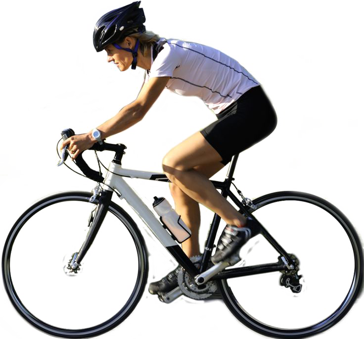 Focused Cyclistin Action.png PNG Image