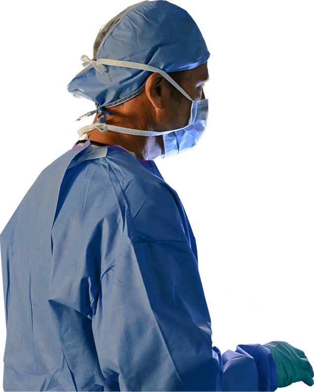 Focused Surgeonin Scrubs PNG Image