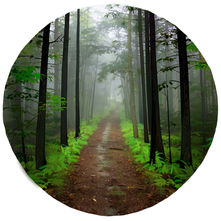 Foggy Forest Path Png 77 PNG Image