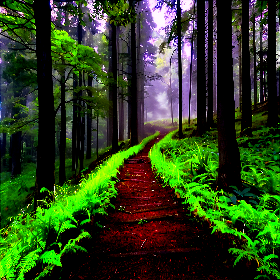 Foggy Forest Path Png Mde72 PNG Image