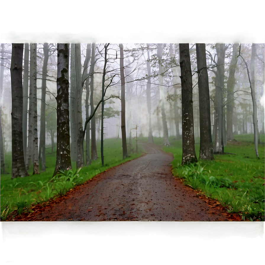 Foggy Forest Path Png Uck1 PNG Image