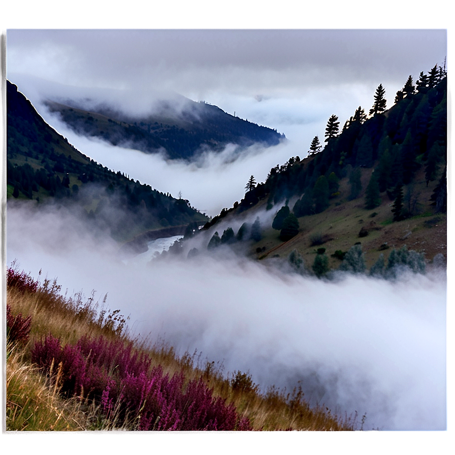 Foggy Valley Transparent Png Vsi54 PNG Image