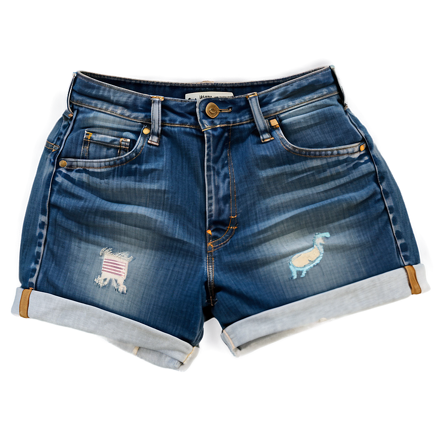 Folded Hem Jorts Png Nvc PNG Image