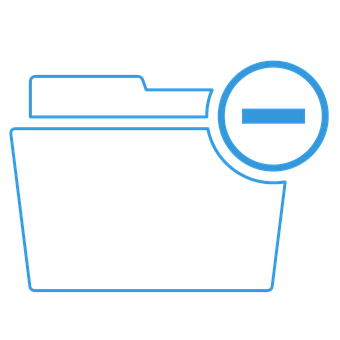 Folder Search Icon Blue PNG Image