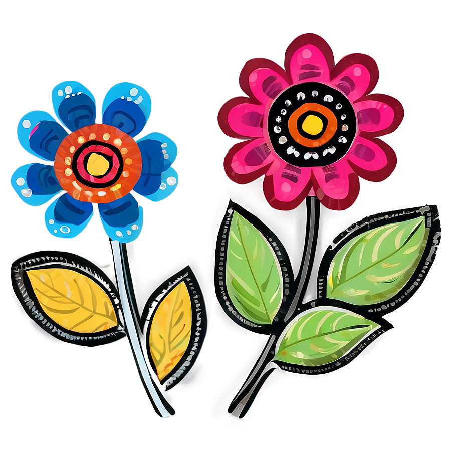 Folk Art Flower Cricut Png 77 PNG Image