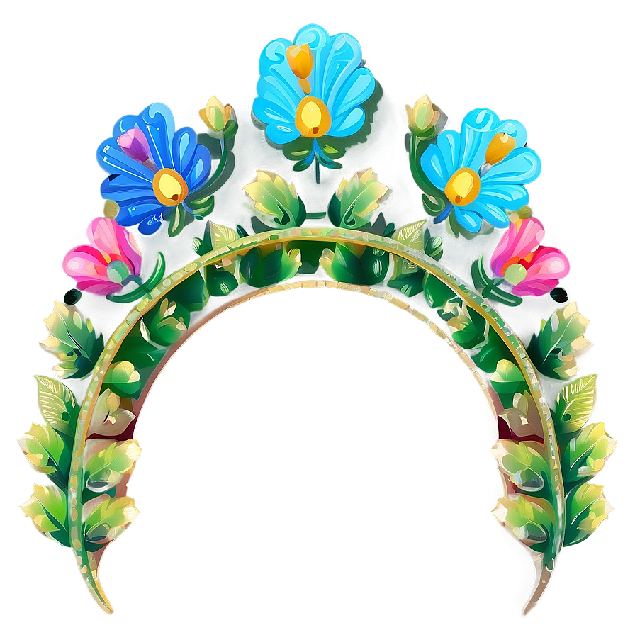 Folk Indie Flower Artwork Png 49 PNG Image