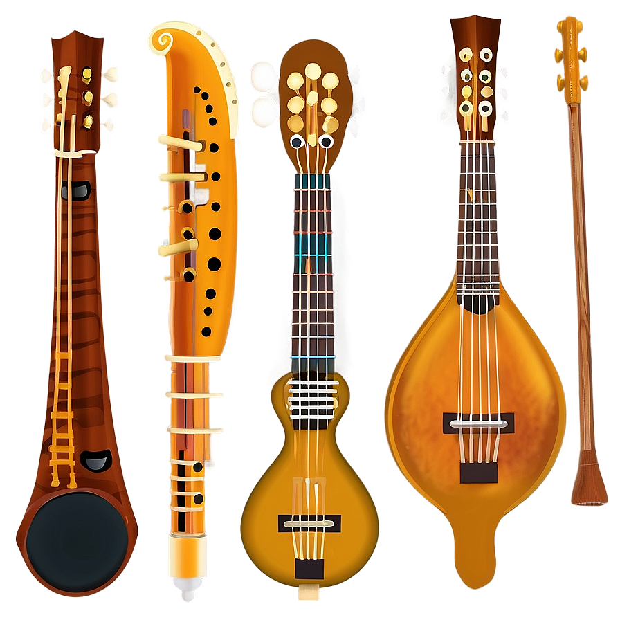 Folk Music Instruments Png Hha PNG Image