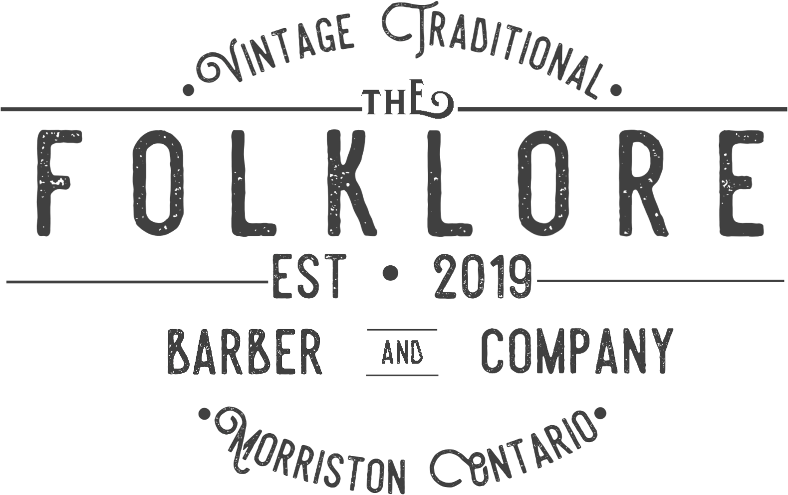 Folklore Barber Shop Logo PNG Image