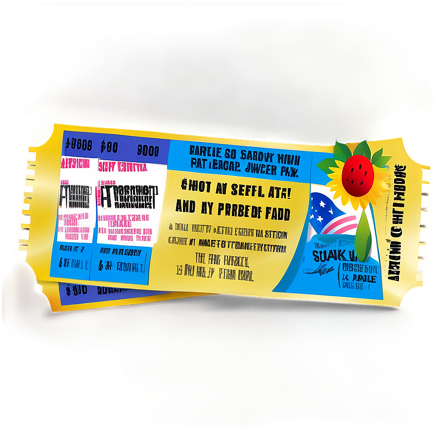 Food Festival Raffle Ticket Png 20 PNG Image