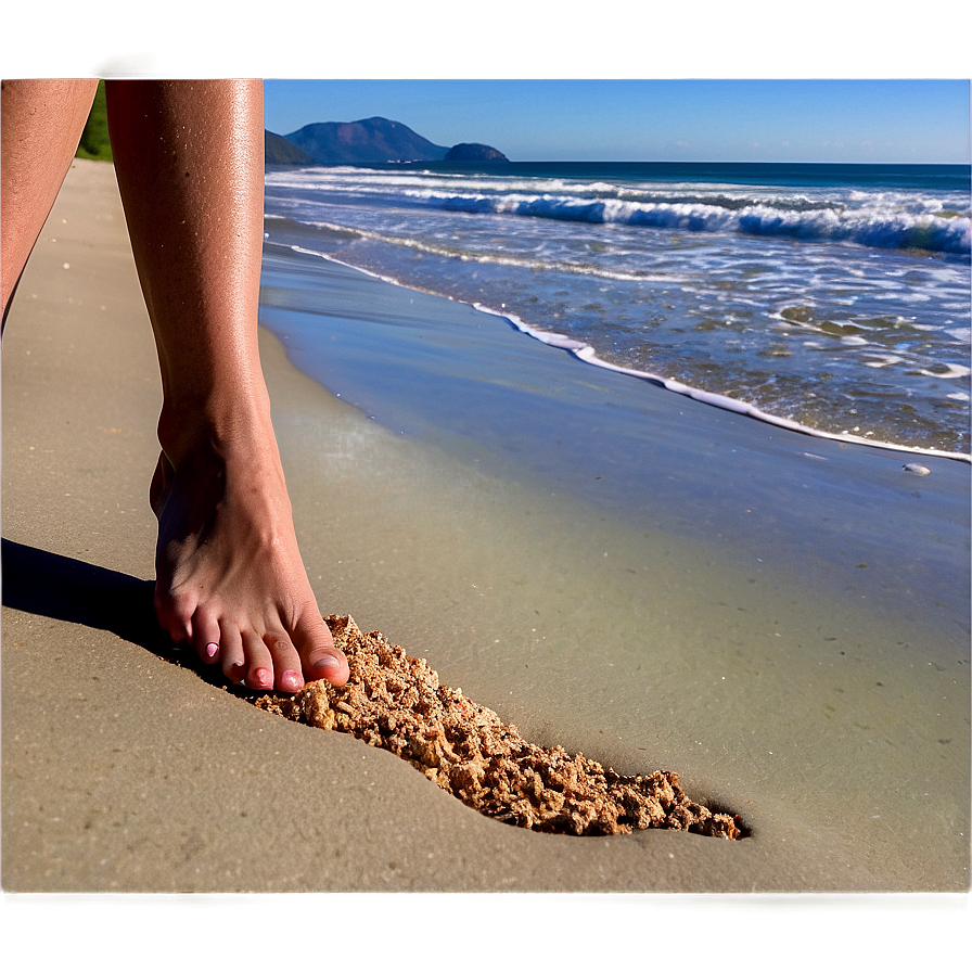 Foot On Sandy Beach Png Msd PNG Image