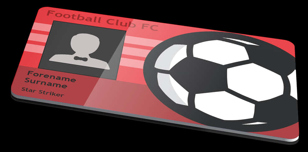 Football Club Membership Card Design PNG Image