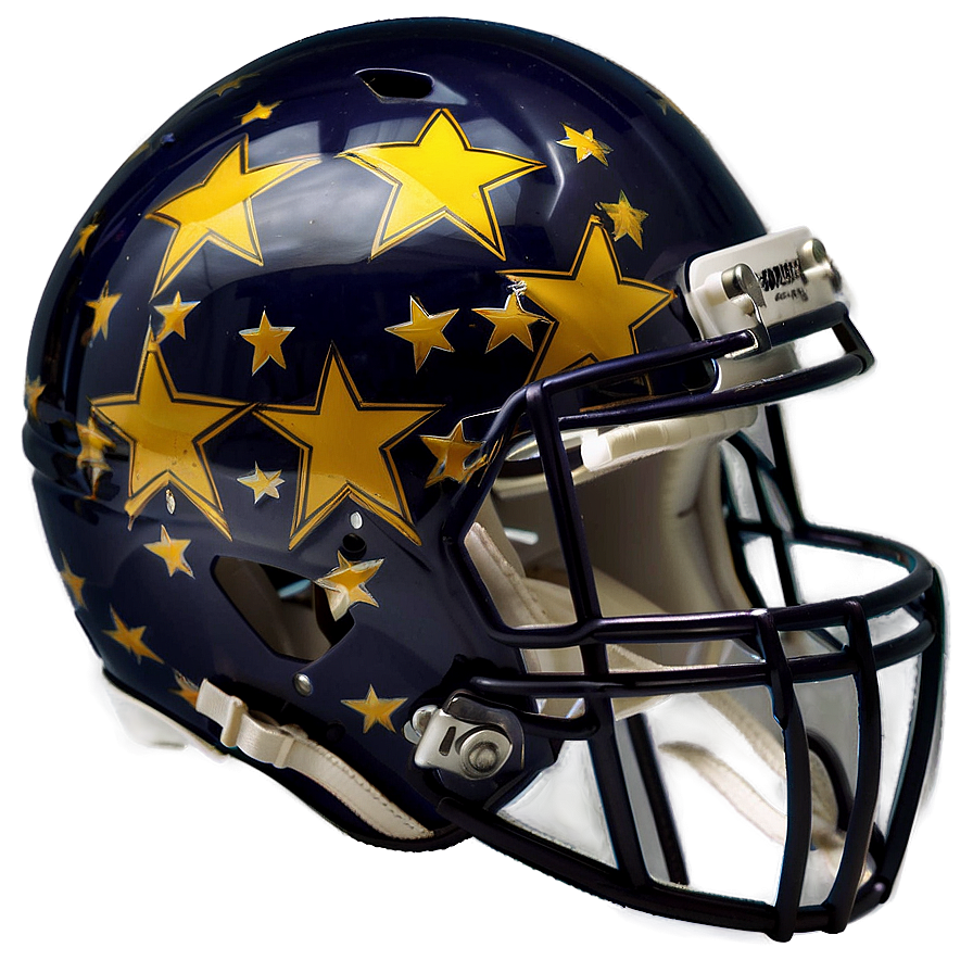 Football Helmet With Stars Png Wlj PNG Image