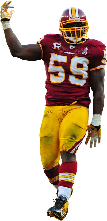 Football Linebacker In Action PNG Image