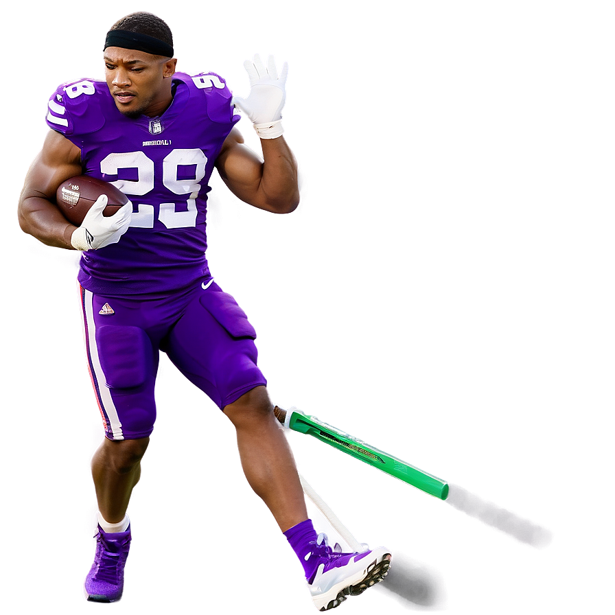 Football Player Action Pose PNG Image