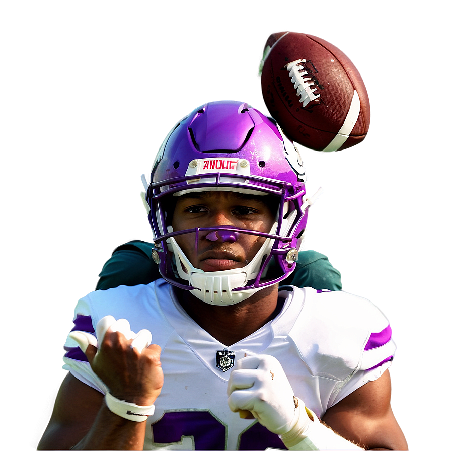 Football Player Catching Ball PNG Image